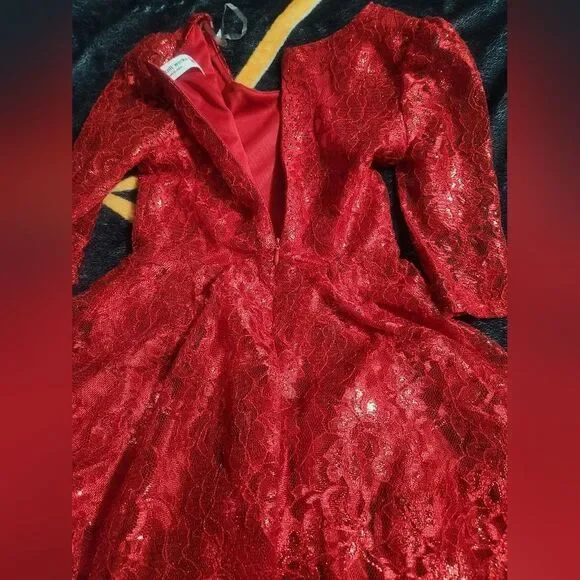 Girl's 4-5 Years Red Pink Lot of 2 Dresses NWT Knit Works & Popatu - Picture 8 of 16